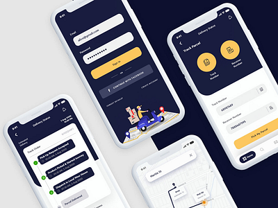 Delivery app UI design