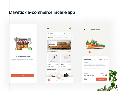 Mavetick e-commerce mobile app app branding graphic design ui ui mobile ui mobile design ui ux user interface