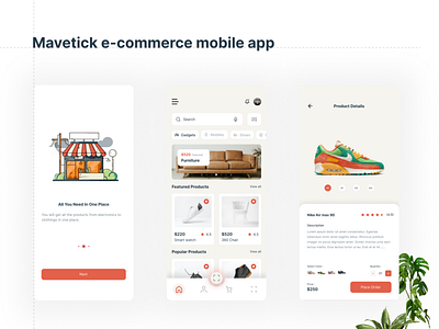 Mavetick e-commerce mobile app