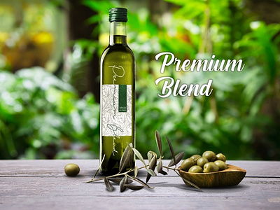 Olive oil label design