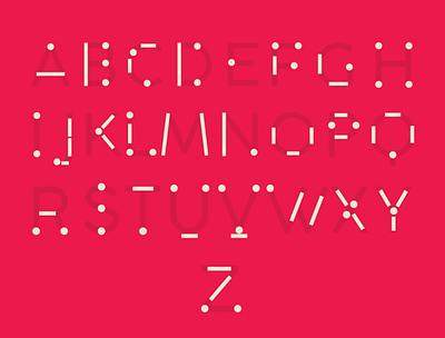 ASCII Gesture - Alphabets 36 days of type alphabets ascii graphic design illustration morse code visual design