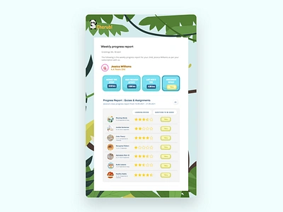 Infotainment kids app, email template blue cherub education email ui graphic design illustration infotainment kids logo panda parents subtle colour template design ui visual design