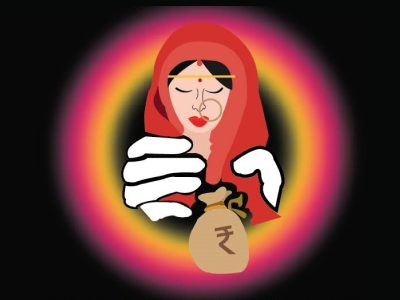 Exploration #4 - Social evil 20th century black cruelty dowry graphic design illustration india social evil visual design women