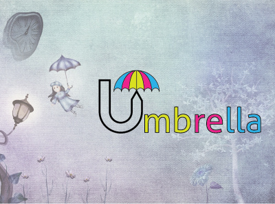 Umbrella logo design logo logodesign simple logo text logo typography logo umbrella