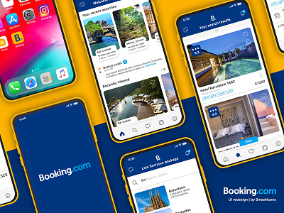 Booking.com Mobile UI Redesign app app design booking booking.com hotel ios