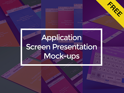 Freebie - App Screen Presentation Mock-ups #1 app application design free freebie mockup mockups psd screen showcase