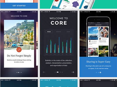 CORE UI Kit: 120 iOS Screens core ios ui kit