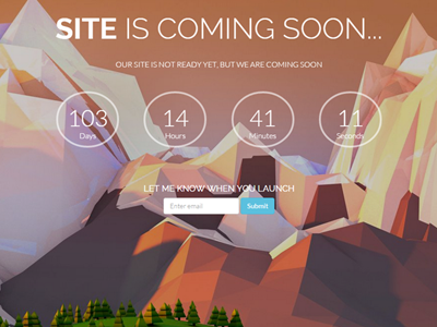 Bootstrap Theme - 'Coming Soon' bootstrap coming soon website under construction