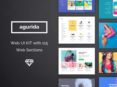 Agurida Web UI Kit │Designerbundle.com theme ui uikit ux web web template web theme