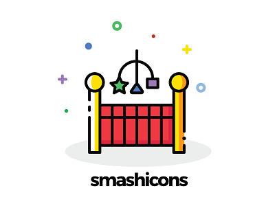 Baby Icons (Cartoony Style) │Smashicons.com baby cot icon icons mobile smashicons ui