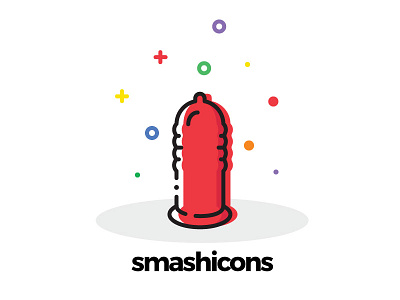 Romance & Lifestyle Icons (Cartoony Style) │Smashicons.com condom cot icon icons kiss mobile romance smashicons ui