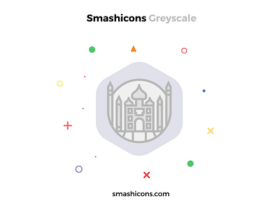 Monuments Icons (Greyscale Style) │Smashicons.com greyscale icon icons monuments smashicons