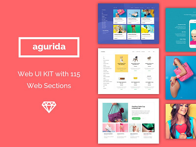 Agurida - Web Framework for landing pages │designerbundle.com design bundle ui ui kit user interface ux web framework