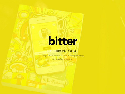 Bitter UI Kit for iOS │designerbundle.com apple design apple ui design bundle ios ios app design ui ui kit user interface ux