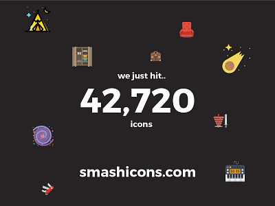 We just hit 42,720 icons │Smashicons.com essential icons icon set icons smashicons vector icons