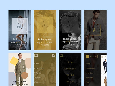 Gold E-commerce UI Kit │designerbundle.com apple design design bundle design template ecommerce app ecommerce ui ios ios app design mobile design ui ui kit user interface ux