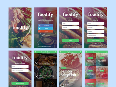 Foodify Food App UI Kit │designerbundle.com