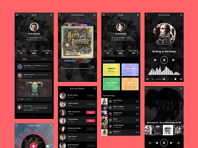 Soundify Music App UI Kit │designerbundle.com