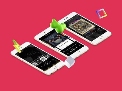 Soundify Music App UI Kit │designerbundle.com appdesign apple design design bundle design template ios ios app design mobile design music app ui ui ui kit user interface ux