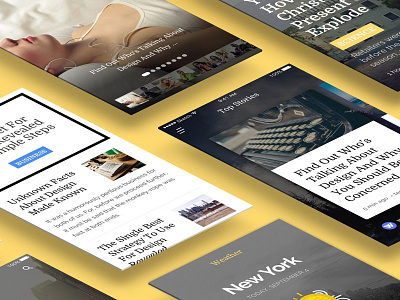 Newsify News App UI Kit │designerbundle.com appdesign apple design design bundle design template ios ios app design mobile design news app ui ui ui kit user interface ux