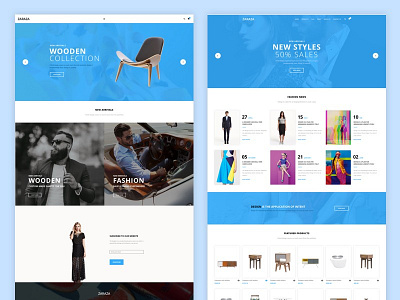 Zazara Web Theme Template │designerbundle.com apple design design bundle design template ios ios app design mobile design ui ui kit user interface ux web template web theme