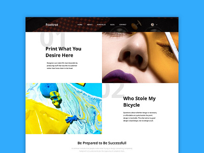 Foxtrot Web Theme Template │designerbundle.com