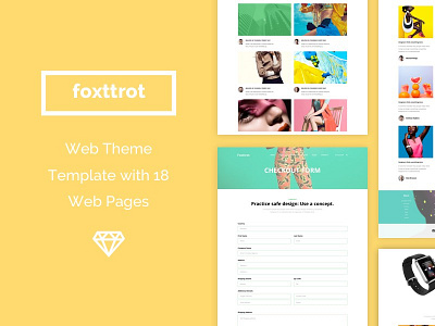Foxtrot Web Theme Template │designerbundle.com apple design design bundle design template ios ios app design mobile design ui ui kit user interface ux web template web theme