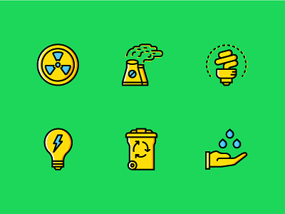 Ecology Icons (Yellow Style) │Smashicons.com eco ecology friendly icon icon set icons outline ui user experience user interface ux yellow