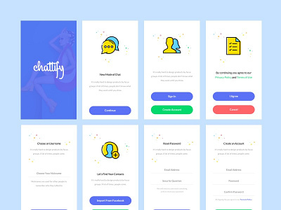 Chatify Messenger App UI Kit │designerbundle.com