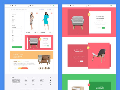 Fashionista Web UI Kit │designerbundle.com apple design design bundle design template fashion blog ios ios app design mobile design ui ui kit user interface ux web theme