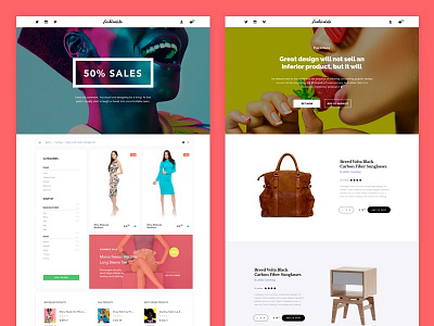 Fashionista Web UI Kit │designerbundle.com apple design design bundle design template fashion blog ios ios app design mobile design ui ui kit user interface ux web theme