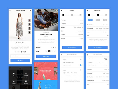 Buyfy E-commerce Mobile UI Kit │designerbundle.com apple design design bundle design template ecommerce ui ios ios app design mobile design shop ui ui ui kit user interface ux