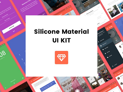 Silicone Material Design Mobile UI Kit │designerbundle.com apple design design bundle design template google material design ios ios app design material mobile design mobile design ui ui kit user interface ux