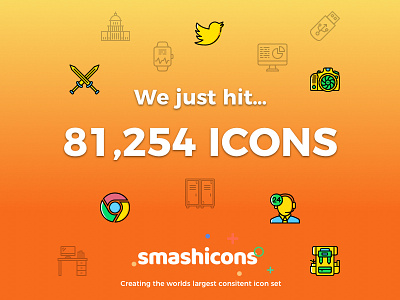 The worlds largest, most consistent icon set │Smashicons.com icon icon set icons largest retina vector