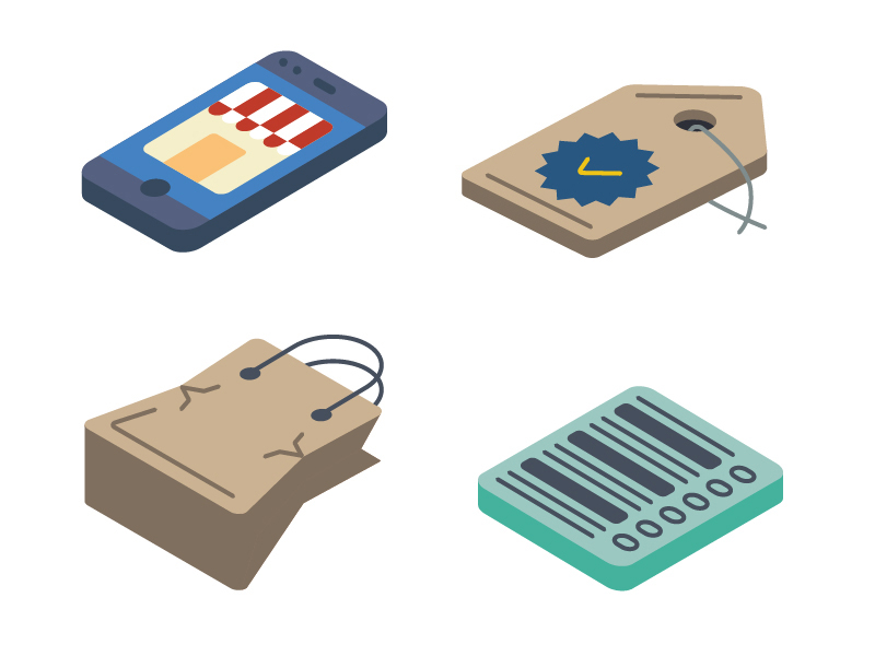 Isometric Icons│Smashicons.com ecommerce flat icons isometric shopping