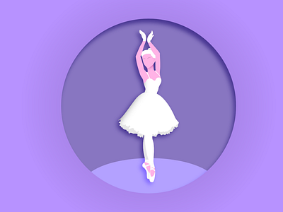 Ballerina adobe ballerina ballet dress dribbble dribbble best shot illustration illustrator purple