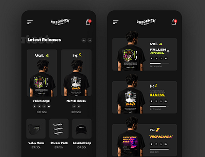 Credence clothing line app concept app app concept app design app ui appdesign clothing brand dailyui mobile app mobile app design mobile design mobile ui ui ui ux ui design ui inspiration uidesign uiux ux ux design uxdesign