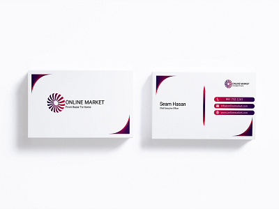 Online Market Business Card branding buisness card buisnesslogo design logo minimal simple