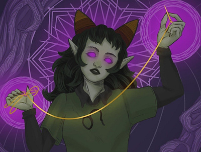 Meulin homestuck design digital digitalart drawing girl homestuck illustration magic zodiac