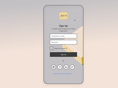 Signup form - Daily UI 001