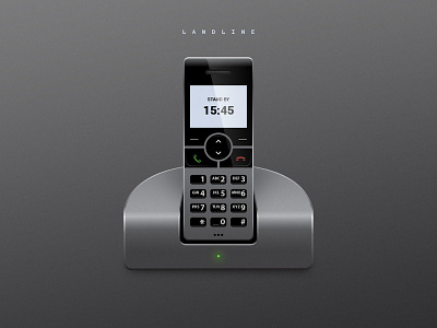 Landline design illustration landline phone vector