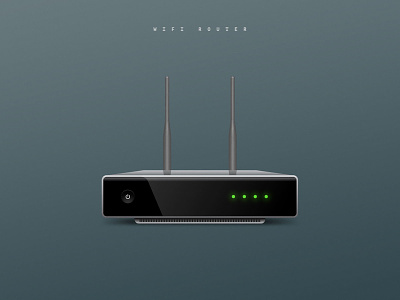 WiFi Router design illustration modem router ui vector