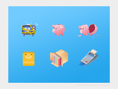 icon bag book calculator ui pig piggy bank piggybank tv