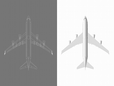 Airplane aircraft airplane 模型 飞机 飞机模型 飞机线稿