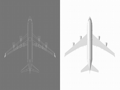 Airplane aircraft airplane 模型 飞机 飞机模型 飞机线稿