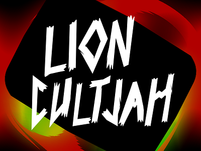 Lion Cultjah Lettering logo reggae