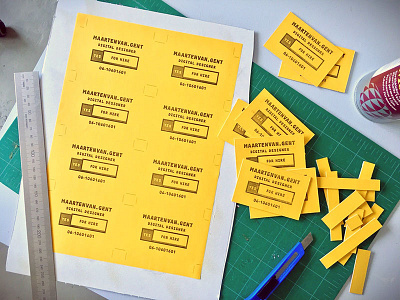 DIY Business Cards business card cut n paste