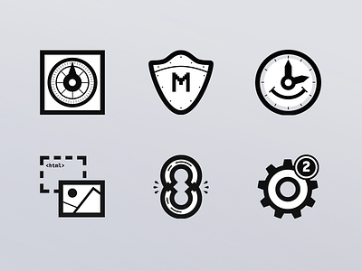 Revisited service icons set icon