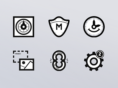 Revisited service icons set