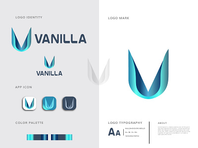 VANILLA Modern Logo Design and Branding abstract logo app app icon app icon design brand identity branding branding design creative logo design flat logo logo mark modern logo vanilla